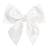 Arabell Satin Hair Bow in White