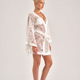 Bardot French Lace Kimono in White