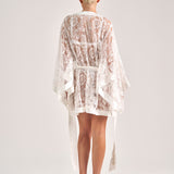 Bardot French Lace Kimono in White